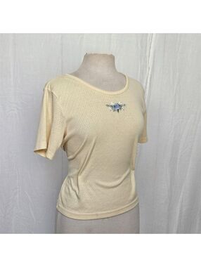 vintage 70s/80s Wrangler embroidered baby tee, cotton blend Medium